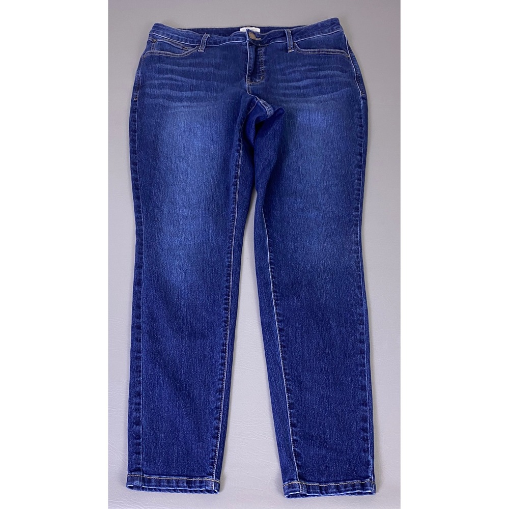 Everflex Super Skinny Jeans Women's Size 16W Regular High Rise Dark Wash‎ Blue